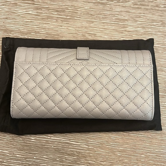 Saint Laurent YSL Triquilt Envelope Flap Leather Wallet - Picture 3 of 11